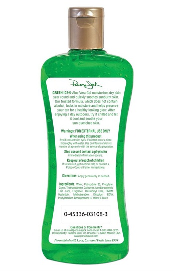 Panama Jack Green Ice Aloe Vera Gel 3108